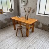 Farmhouse table, mountain furniture from the 50s