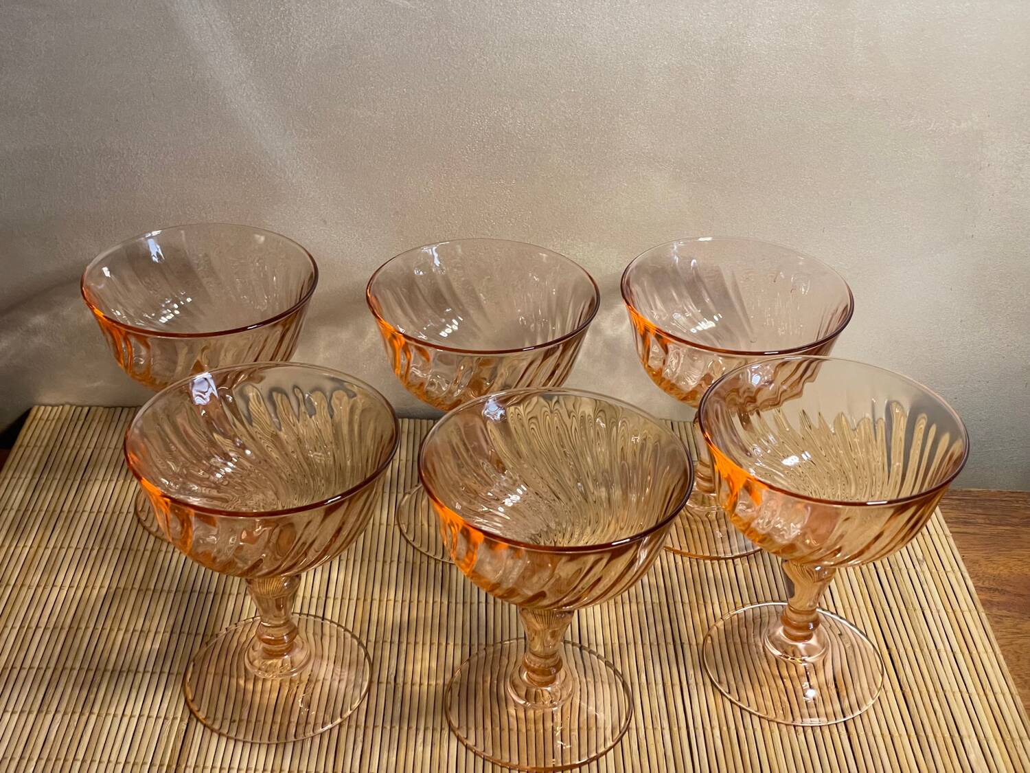 6 Rosaline champagne glasses