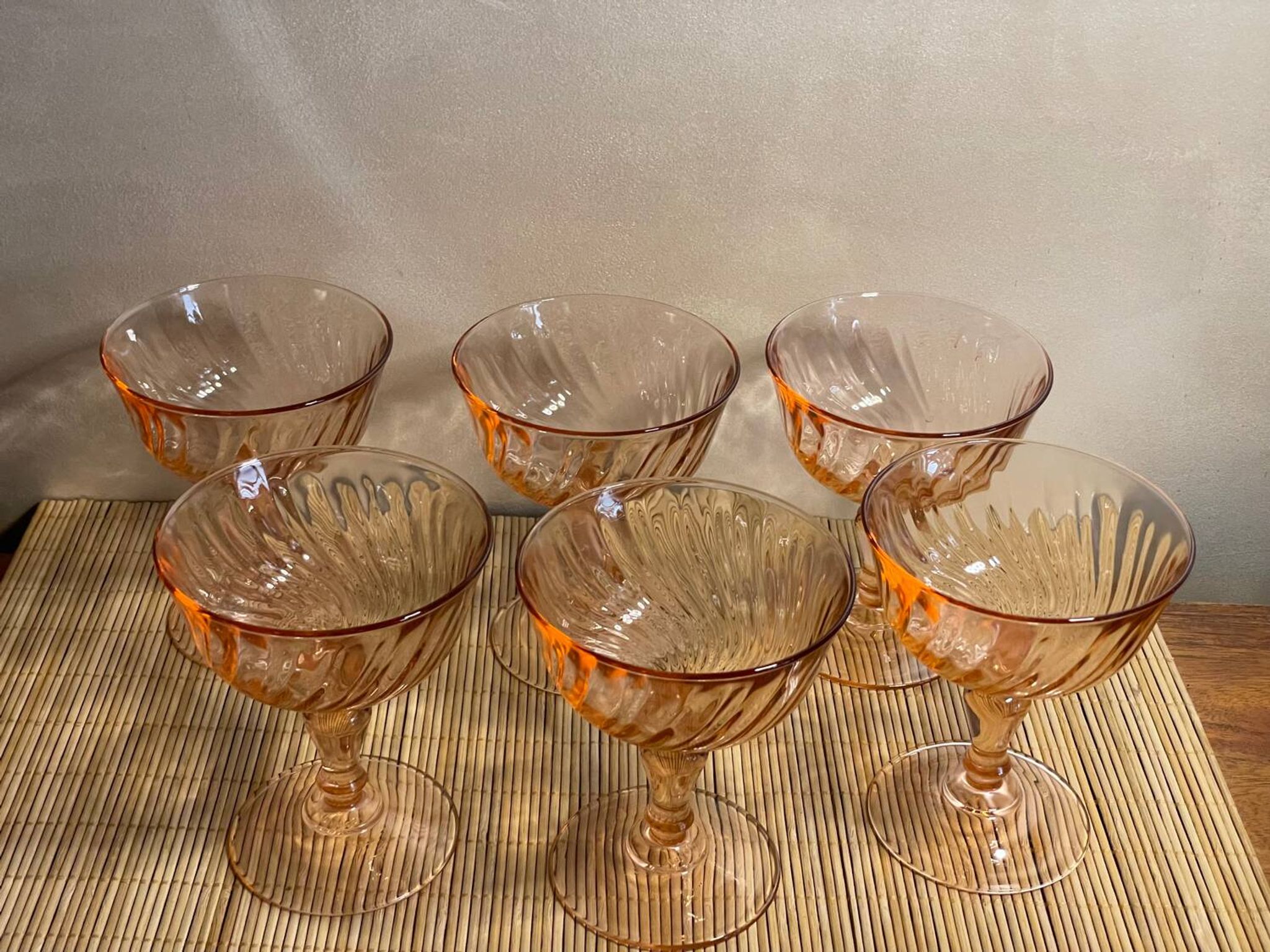 6 coupes à champagne Rosaline