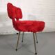 Vintage red moumoute chair golden feet