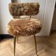 Vintage 1970s ochre pelfran fur chair