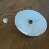 Industrial hanging enamelled sheet metal and porcelain rosettes