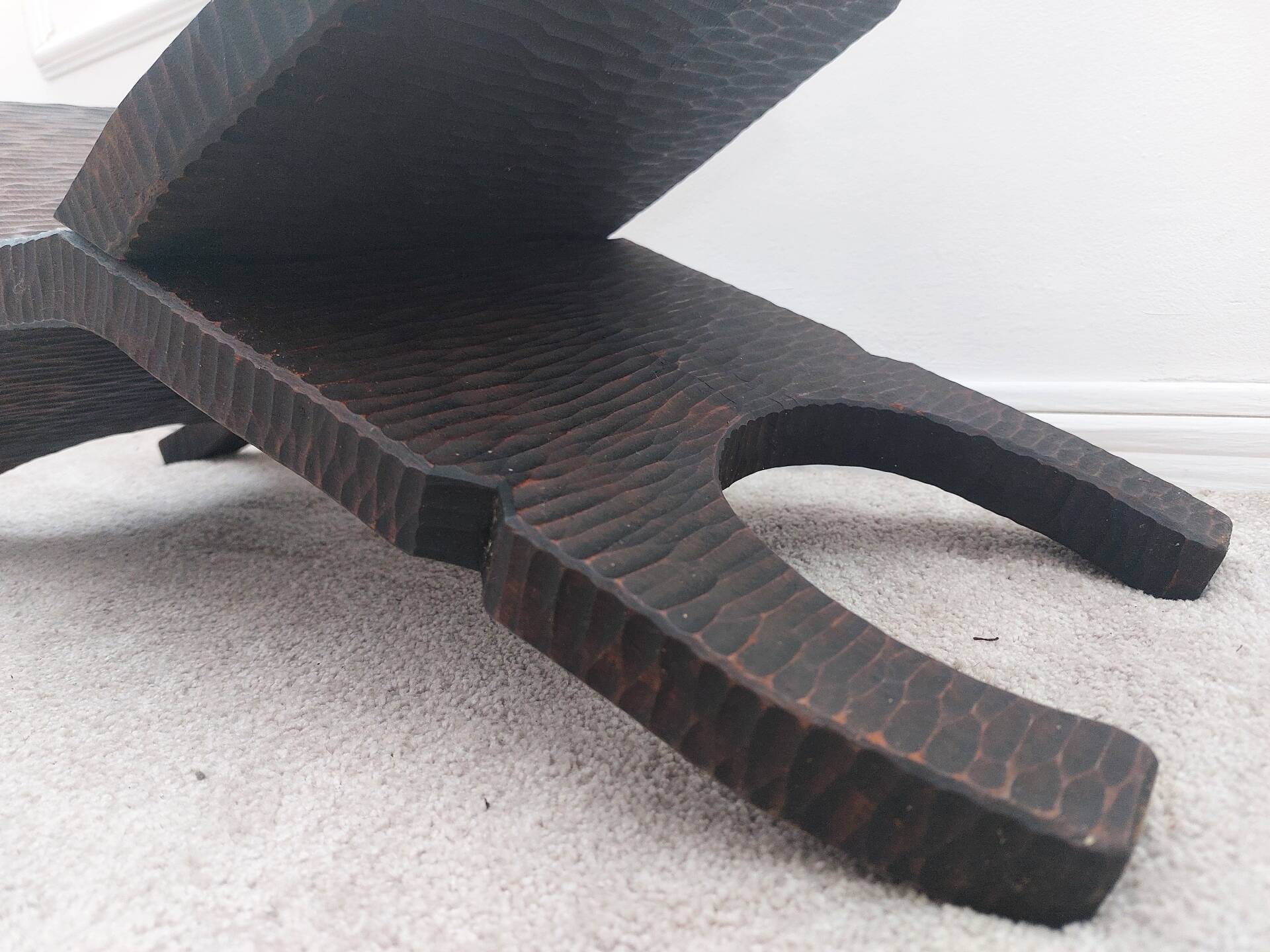 Small Mexican footrest attributed to Don Shoemaker.