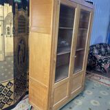 Solid oak school showcase 1960