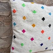 Handmade Berber wool Kilim cushion: Moroccan floor cushion