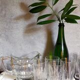 Art deco table pitcher in moulded glass 1940
