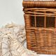Vintage braid wicker basket for pets