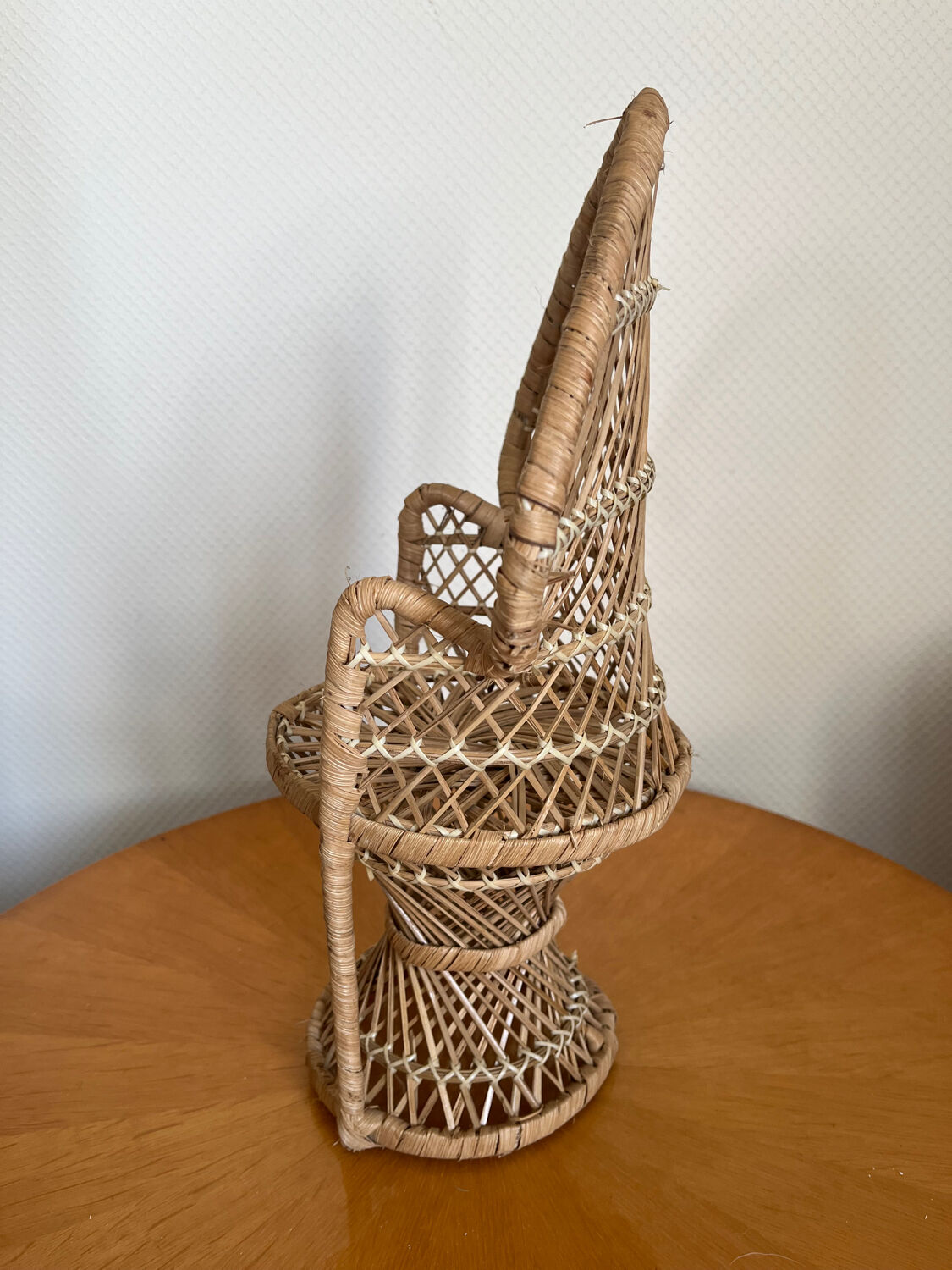 Emmanuelle vintage rattan plant holder