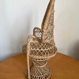 Emmanuelle vintage rattan plant holder
