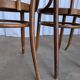 Set of 6 Bentwood Dining Chairs with Cane Seat / Bistro Thonet Style Chairs
