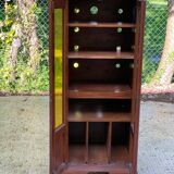 Vitrine Louis Philippe en bois avec rangements