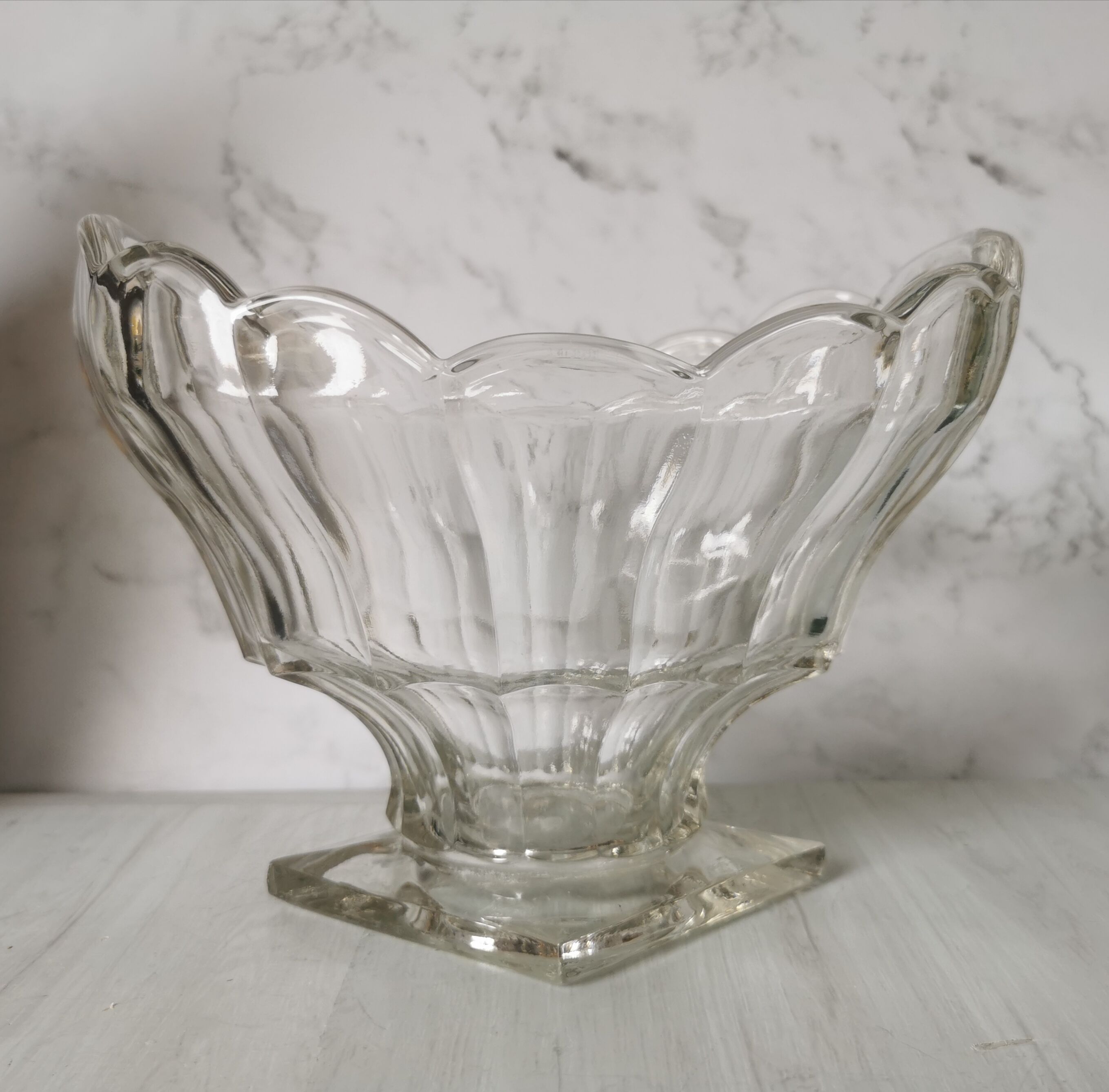 Glass cup on foot
