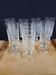 7 vintage glass flutes