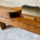 Superb antique/vintage headboard (Art Deco style) walnut burl.