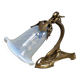 Art Nouveau wall sconces with opalescent iridescent glass