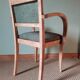 Fauteuil bridge art deco bouclette verte
