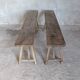 Pair of antique oak benches