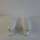 Pair of 1960s Czechoslovak Milk Glass and Bakelite Space Age Wall Sconces
