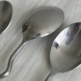Set of 4 silver-plated metal spoons
