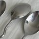 Set of 4 silver-plated metal spoons
