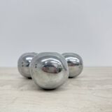 Mid-century design atomic aluminium candle stick ball shaped , 1970s