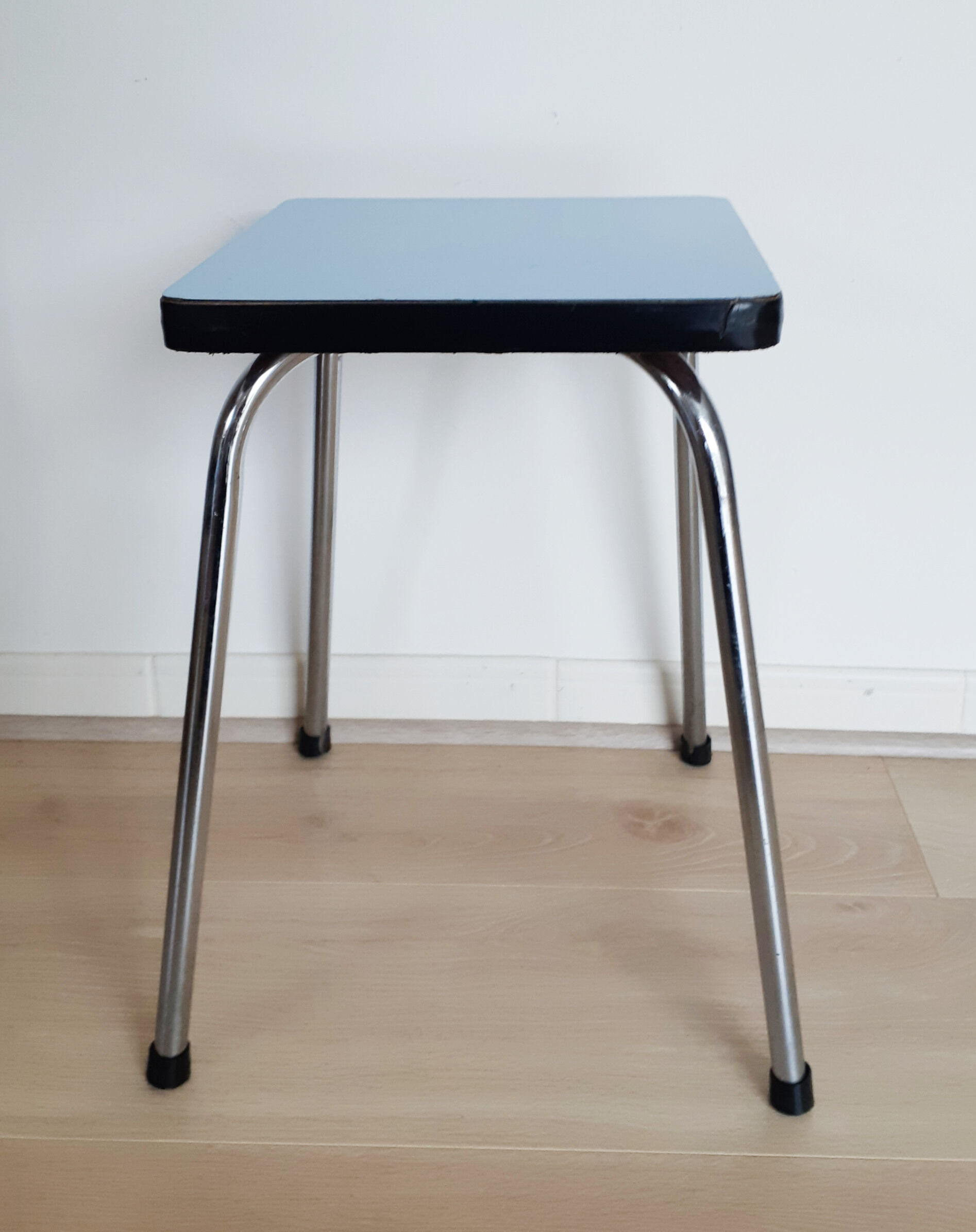 Light blue formica kitchen stool