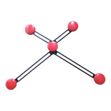 Vintage star wall coat rack