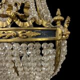 Lustre Montgolfière en bronze doré De Style Louis XVI d’époque Napoléon III