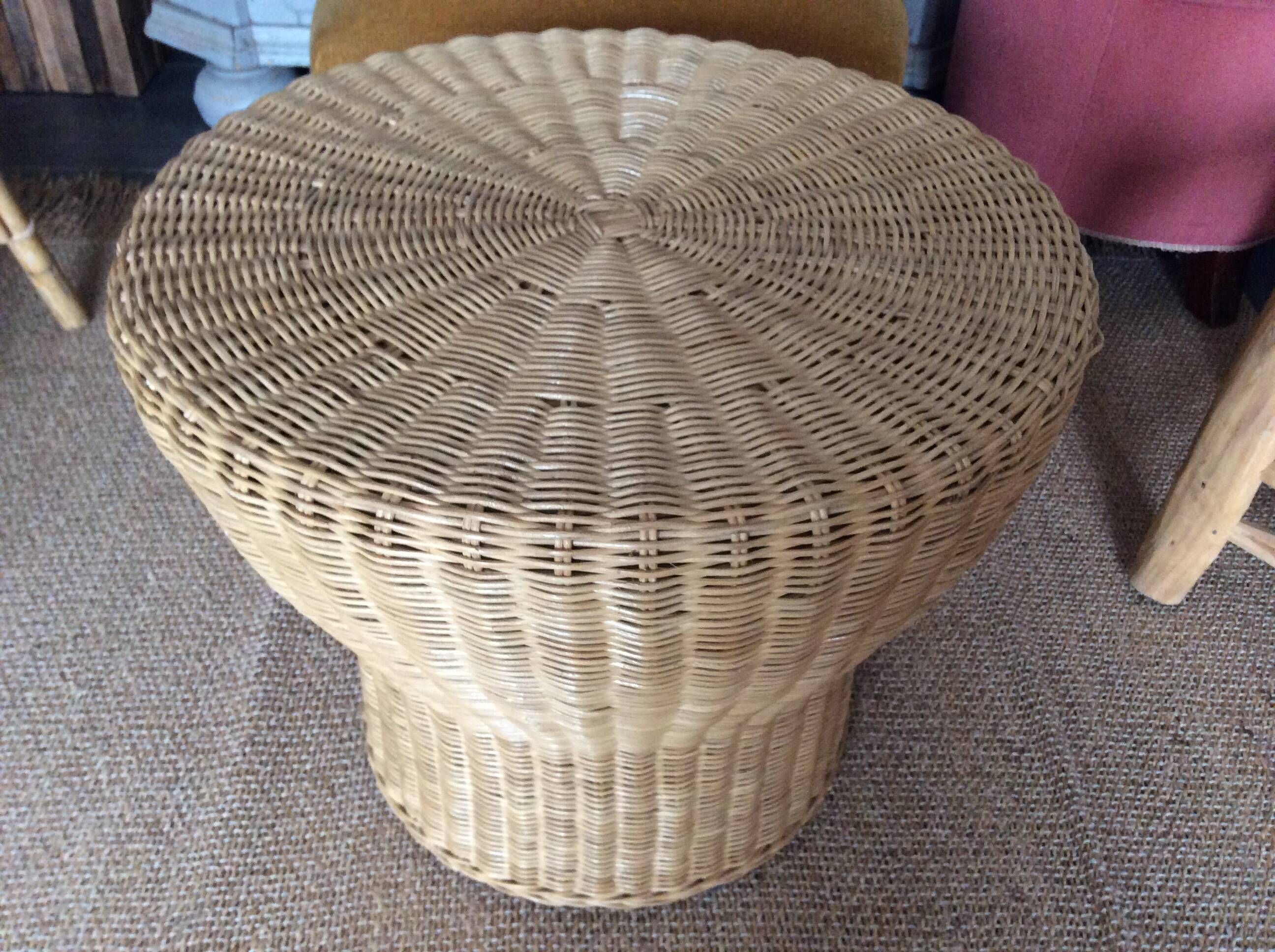 Wicker coffee table
