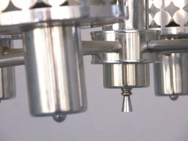 Lustre 6 lumière 1970 métal chromé