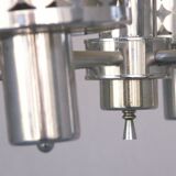 Chandelier 6 light 1970 chromed metal