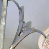 French chandelier, with pink glass shades, Art Deco