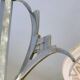 French chandelier, with pink glass shades, Art Deco