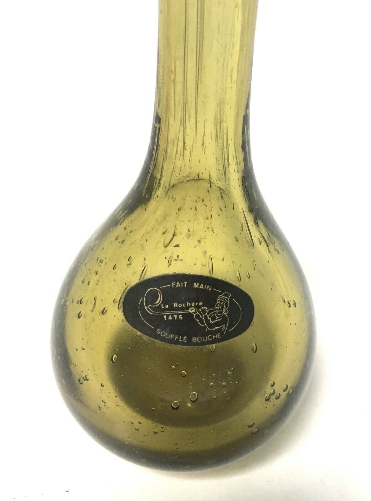 Vase soliflore glass bubbles the rock blows mouth