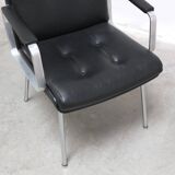 Executive leather armchair by Egon Eiermann for Wilde + Spieth, 1960s