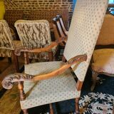 Walnut renaissance style armchair