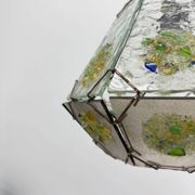 Suspension en verre brutaliste, années 1970