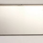 Antique mirror with silver metal rim