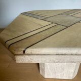 Travertine coffee table