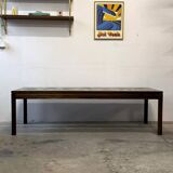 Table basse en palissandre et céramique par P. Jessen, Danemark, années 1960-1970