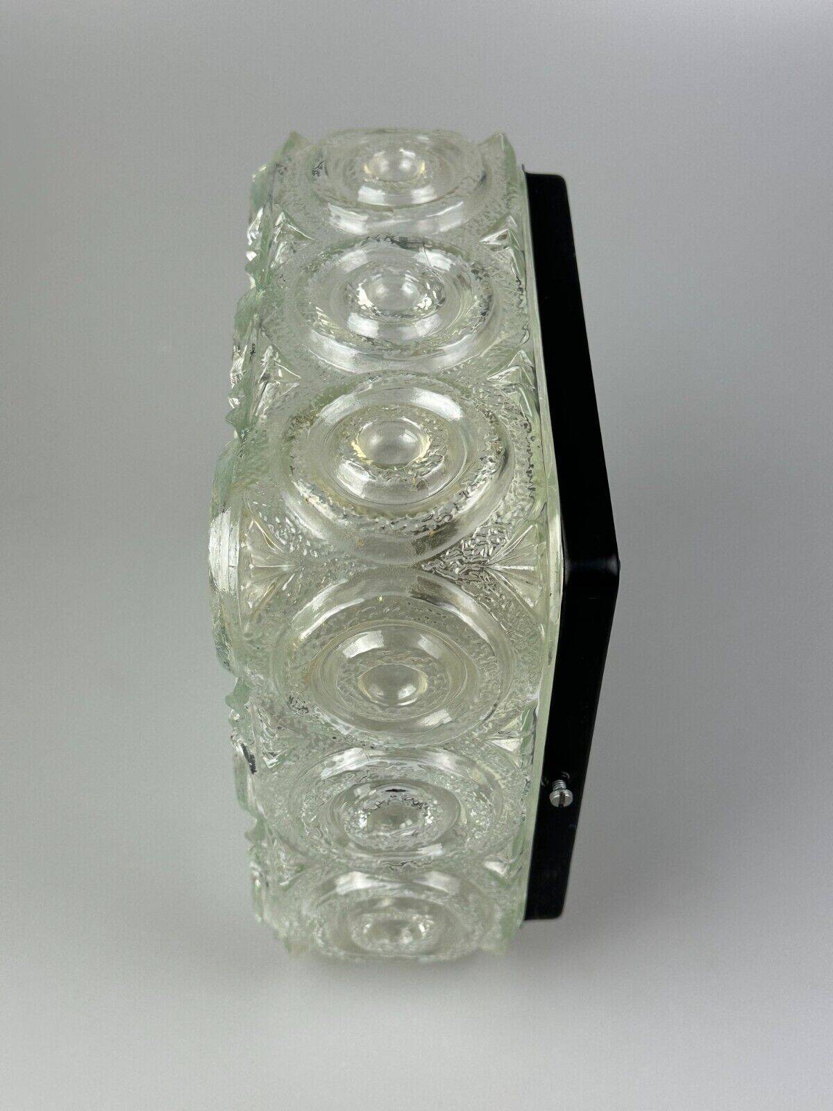 Limburg glass and metal ceiling light, Germany 1960