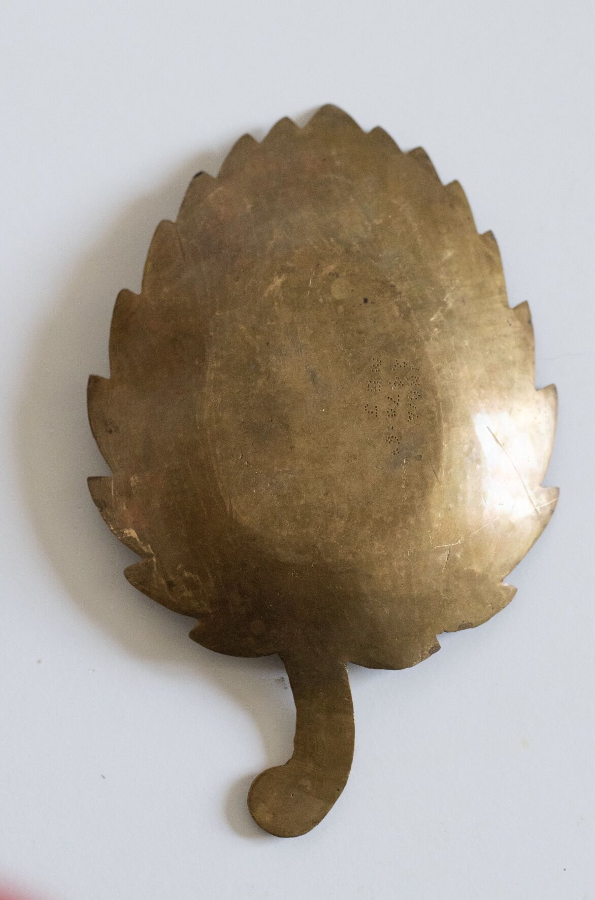 Empty pocket vintage brass sheet