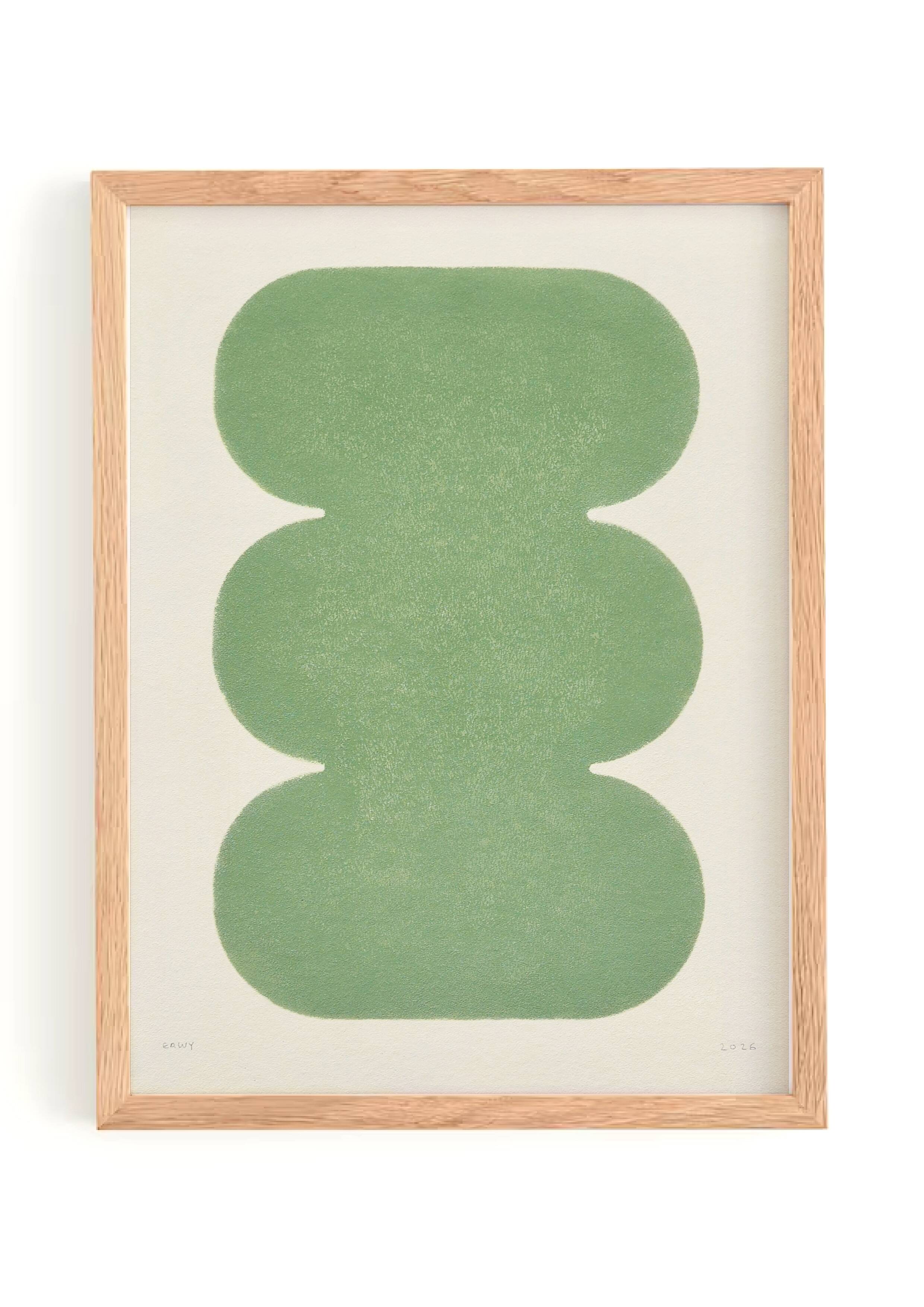 Peinture abstraite sur papier - signée Eawy