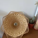 Wall lamp in natural fiber