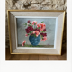 Huile sur toile bouquet d’œillets sauvages