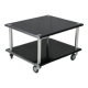 Coffee table "space age" in black lacquered steel
