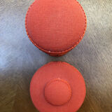 Vintage orange toilet storage boxes