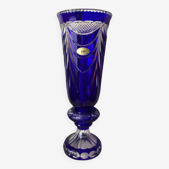 VIP Blue Crystal Vase