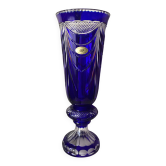 VIP Blue Crystal Vase