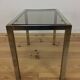 Table d'appoint, bout de canapé chrome et doré style Hollywood Regency 1970